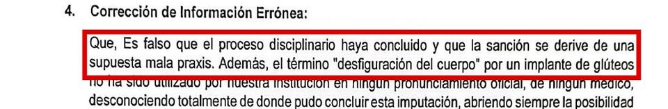 Marco Zegarra Alarcón: es falso que el proceso disciplinario haya concluido y que la sanción se derive de supuesta mala praxis