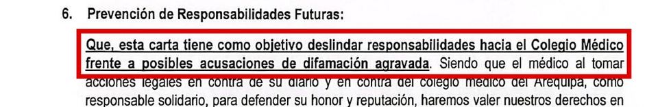 Marco Zegarra Alarcón: Colegio Médico deslinda responsabilidades frente a posibles acusaciones de difamación agravada