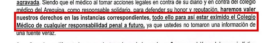 Marco Zegarra Alarcón: El Búho no tomó la información de una fuente veraz según el Colegio Médico