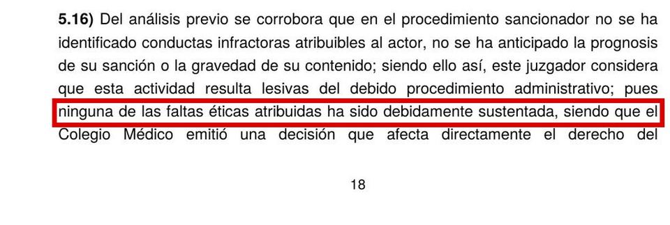 Marco Zegarra Alarcón: sentencia dice ninguna de las faltas éticas atribuidas ha sido debidamente sustentada